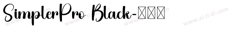 SimplerPro Black字体转换